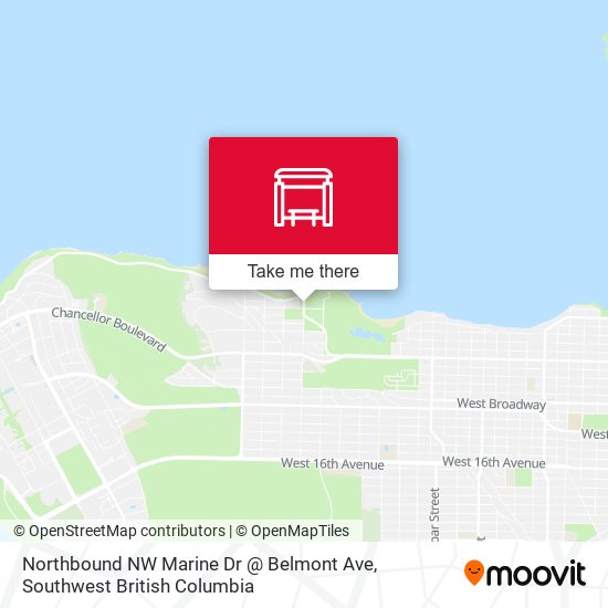 Northbound NW Marine Dr @ Belmont Ave map