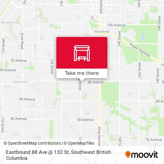 Eastbound 88 Ave @ 132 St plan