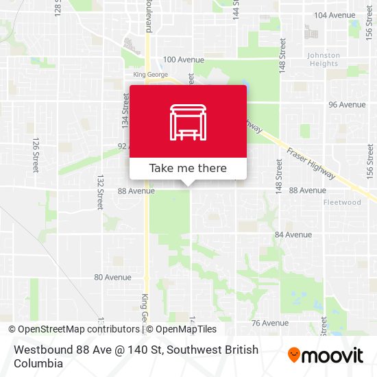 Westbound 88 Ave @ 140 St map
