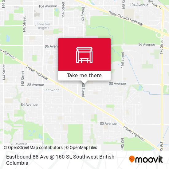 Eastbound 88 Ave @ 160 St map