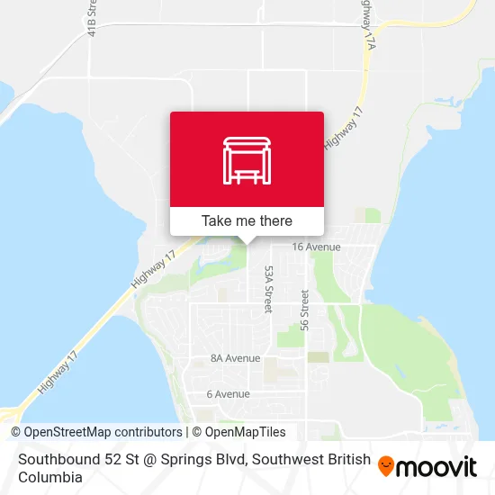 Southbound 52 St @ Springs Blvd map