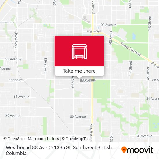 Westbound 88 Ave @ 133a St plan