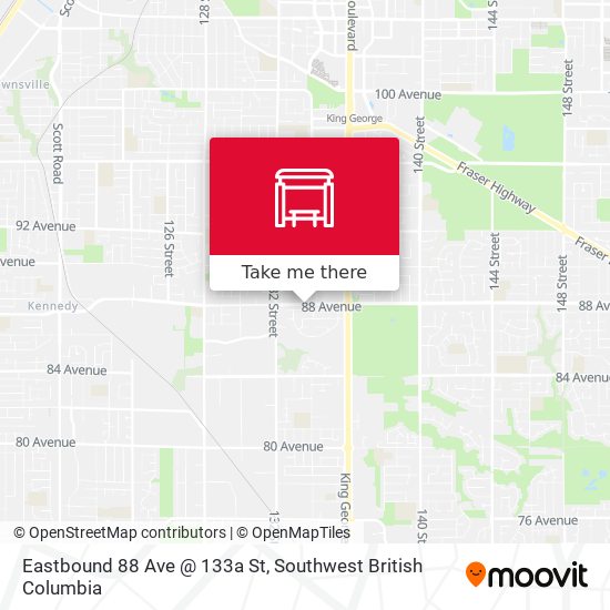 Eastbound 88 Ave @ 133a St plan