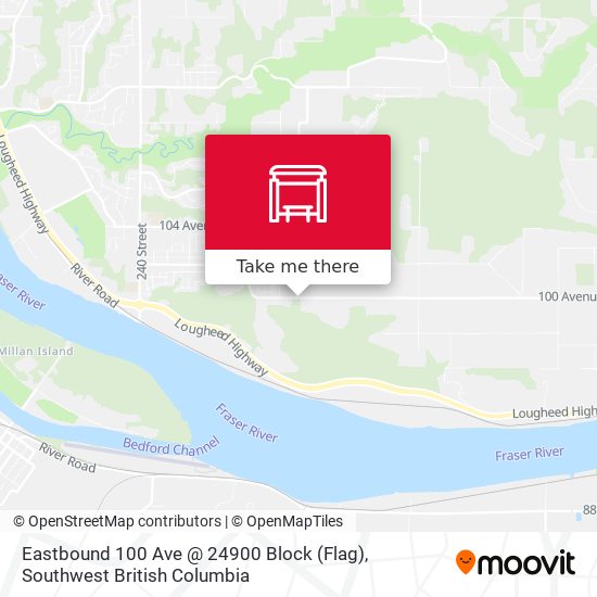 Eastbound 100 Ave @ 24900 Block (Flag) map