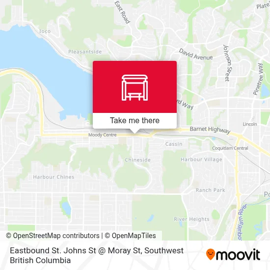 Eastbound St. Johns St @ Moray St map