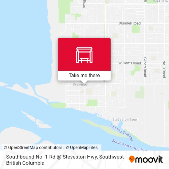 Southbound No. 1 Rd @ Steveston Hwy map