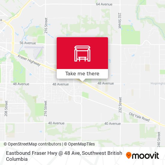 Eastbound Fraser Hwy @ 48 Ave map