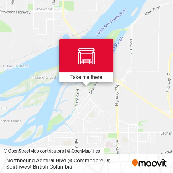 Northbound Admiral Blvd @ Commodore Dr map