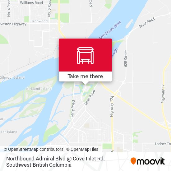 Northbound Admiral Blvd @ Cove Inlet Rd map