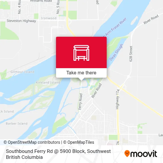 Southbound Ferry Rd @ 5900 Block map