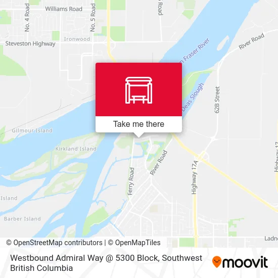Westbound Admiral Way @ 5300 Block map