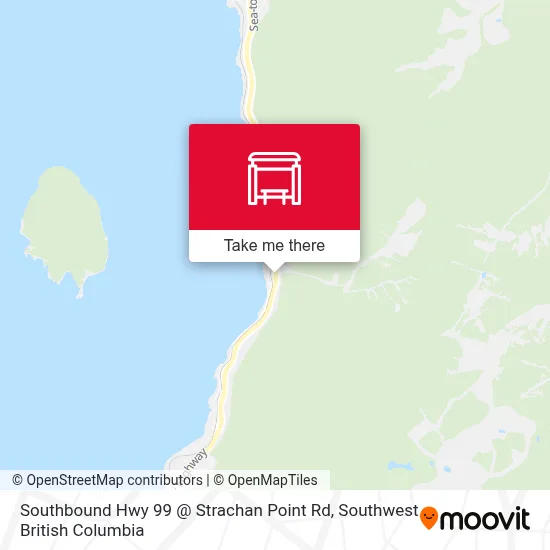 Southbound Hwy 99 @ Strachan Point Rd map
