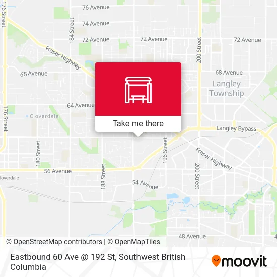 Eastbound 60 Ave @ 192 St map