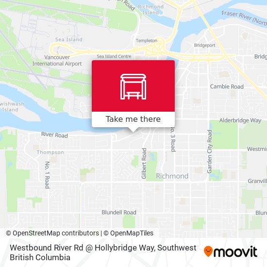 Westbound River Rd @ Hollybridge Way map
