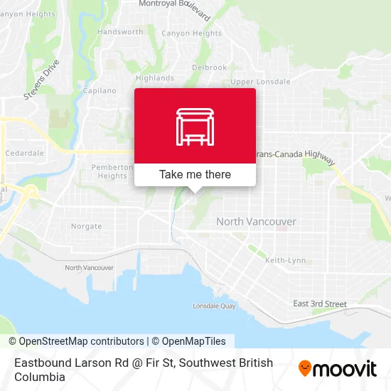 Eastbound Larson Rd @ Fir St map