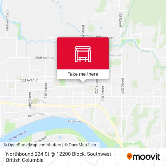 Northbound 224 St @ 12200 Block map