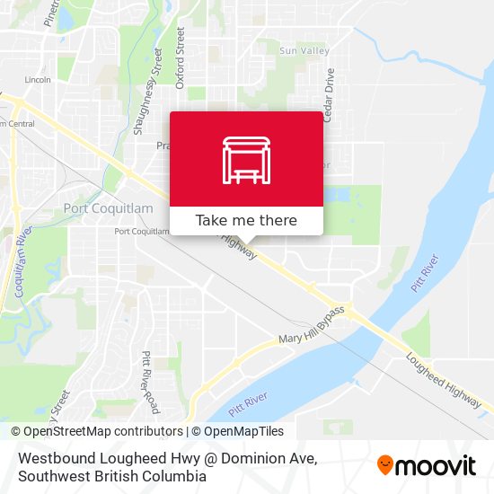 Westbound Lougheed Hwy @ Dominion Ave plan