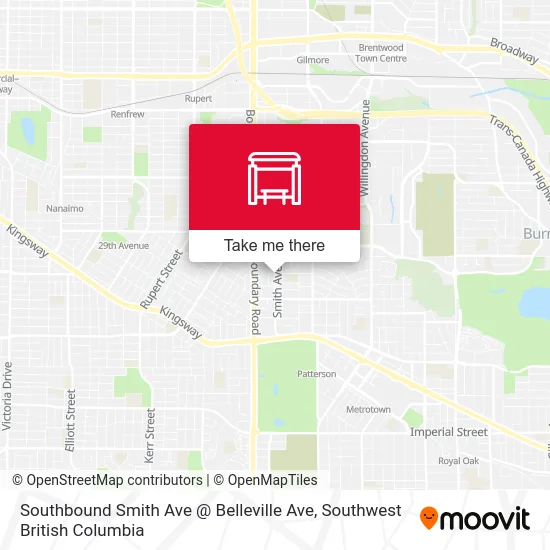 Southbound Smith Ave @ Belleville Ave map