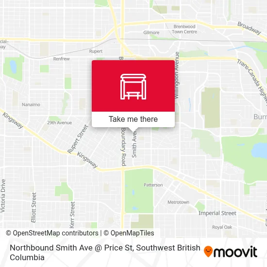 Northbound Smith Ave @ Price St map