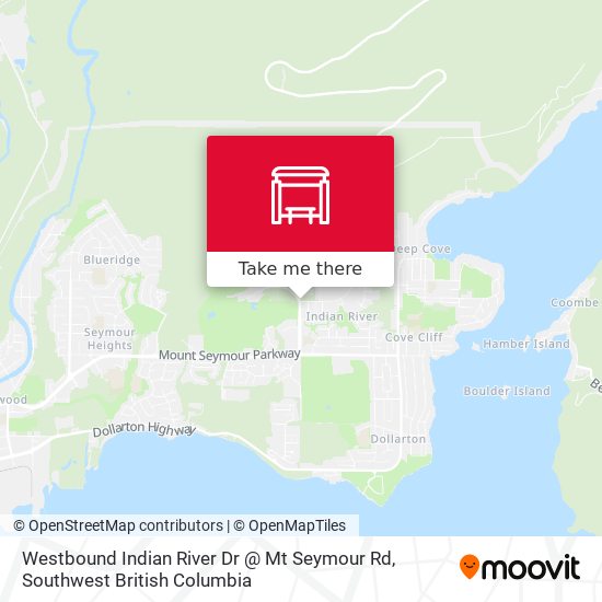 Westbound Indian River Dr @ Mt Seymour Rd map