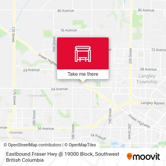 Eastbound Fraser Hwy @ 19000 Block map