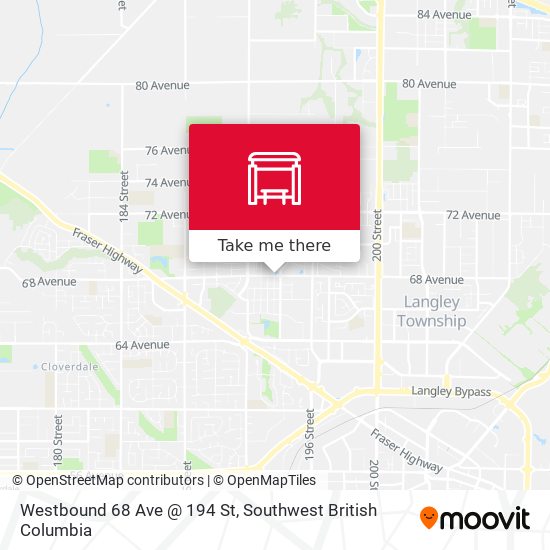 Westbound 68 Ave @ 194 St map
