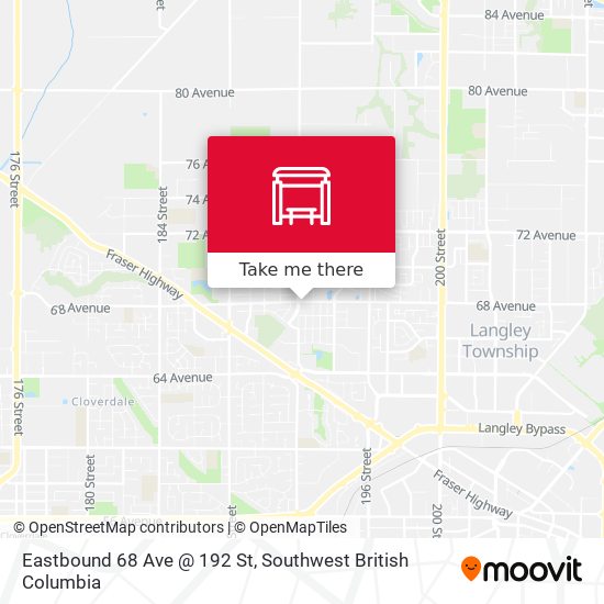 Eastbound 68 Ave @ 192 St map