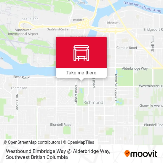 Westbound Elmbridge Way @ Alderbridge Way map