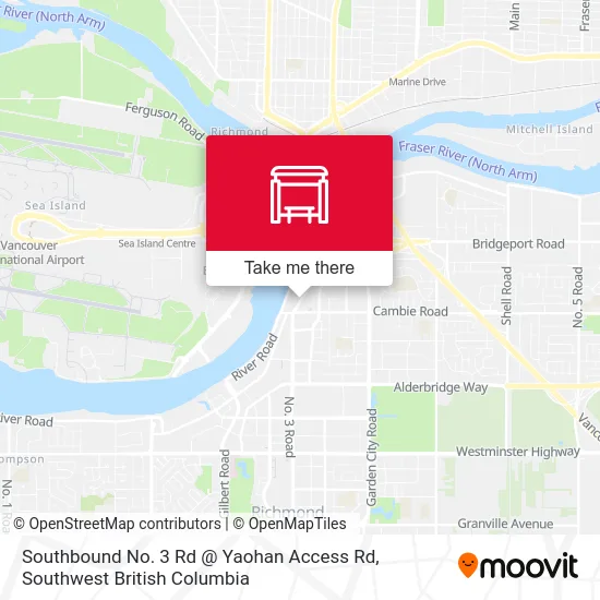 Southbound No. 3 Rd @ Yaohan Access Rd map