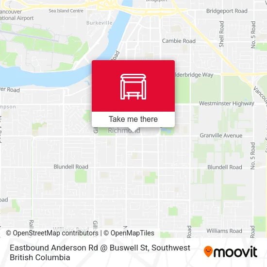 Eastbound Anderson Rd @ Buswell St map
