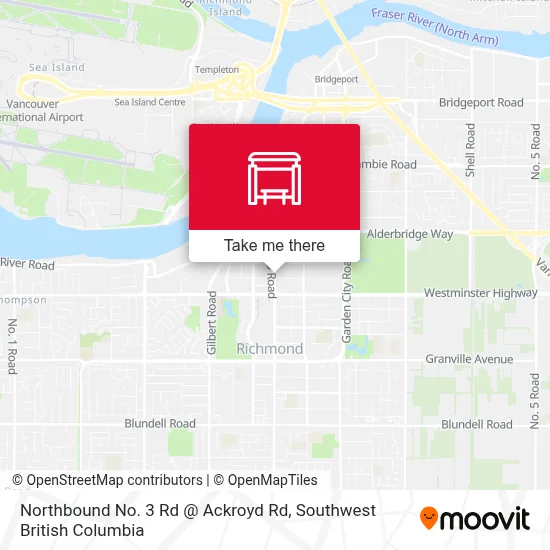 Northbound No. 3 Rd @ Ackroyd Rd map