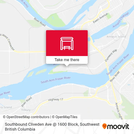 Southbound Cliveden Ave @ 1600 Block map
