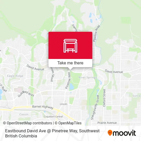 Eastbound David Ave @ Pinetree Way map