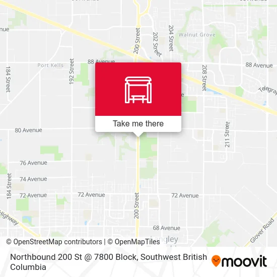 Northbound 200 St @ 7800 Block map