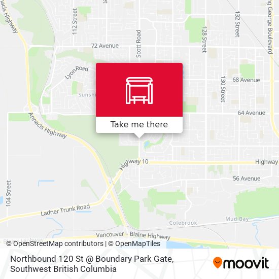 Northbound 120 St @ Boundary Park Gate map