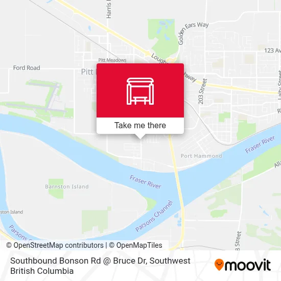 Southbound Bonson Rd @ Bruce Dr map