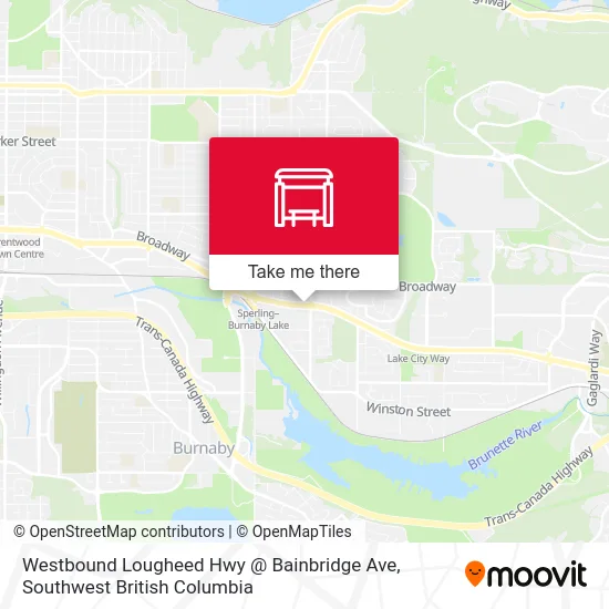 Westbound Lougheed Hwy @ Bainbridge Ave map