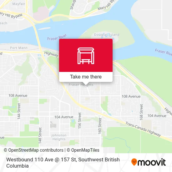 Westbound 110 Ave @ 157 St map