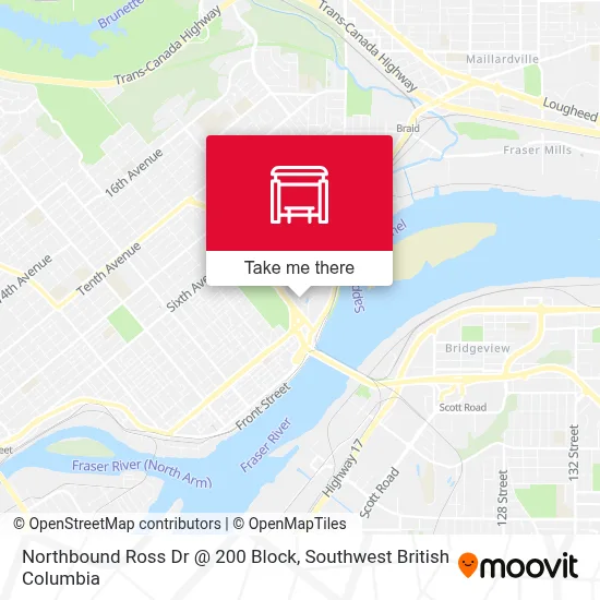 Northbound Ross Dr @ 200 Block map