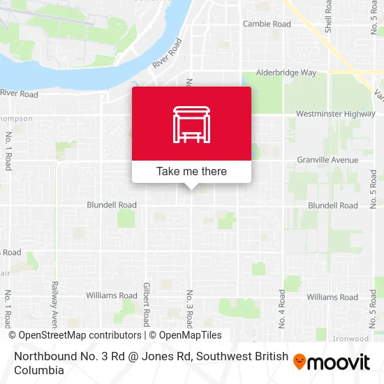 Northbound No. 3 Rd @ Jones Rd map