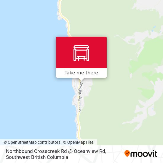 Northbound Crosscreek Rd @ Oceanview Rd map