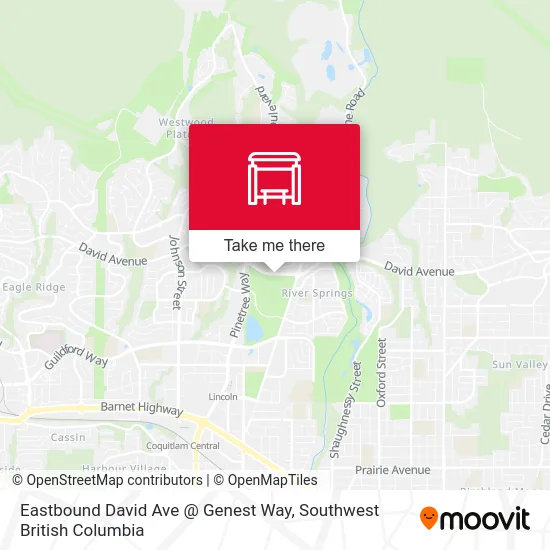 Eastbound David Ave @ Genest Way map