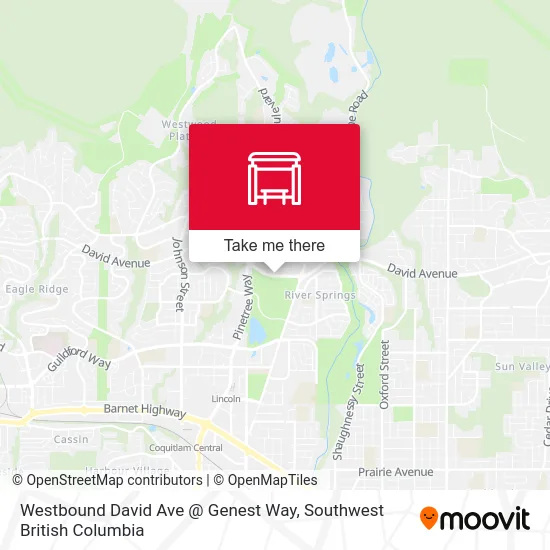 Westbound David Ave @ Genest Way map