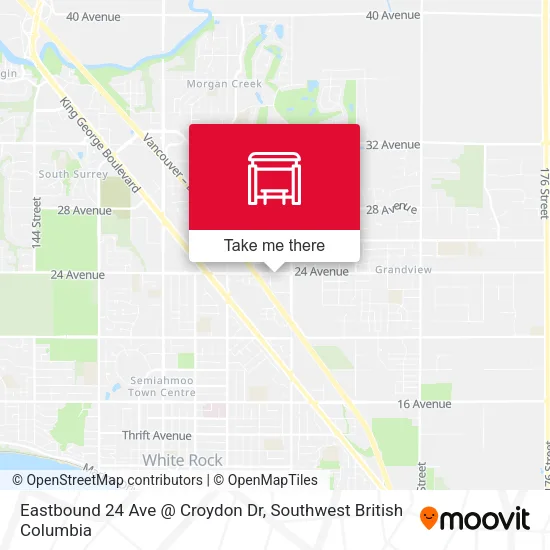 Eastbound 24 Ave @ Croydon Dr map