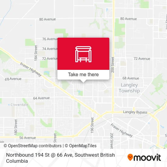 Northbound 194 St @ 66 Ave map
