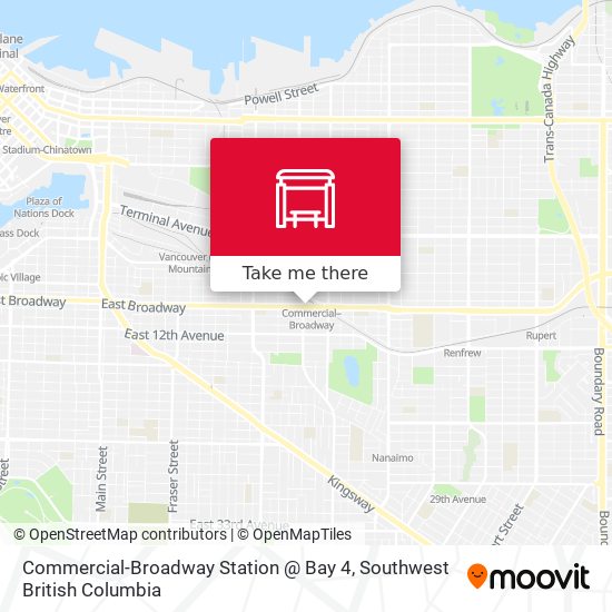 Commercial-Broadway Station @ Bay 4 map