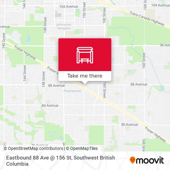 Eastbound 88 Ave @ 156 St map