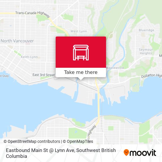 Eastbound Main St @ Lynn Ave map