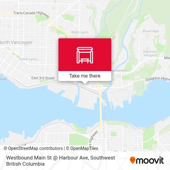 Westbound Main St @ Harbour Ave map