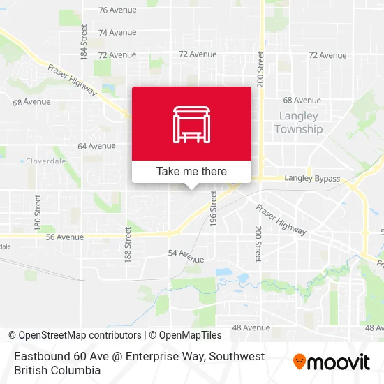 Eastbound 60 Ave @ Enterprise Way map